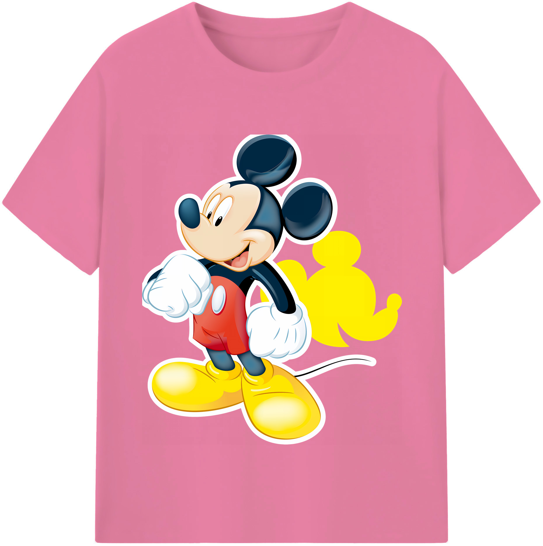 （画像用） ミッキーマウス Mickey Mouse 綿100％半袖Tシャツ（フロントプリント）